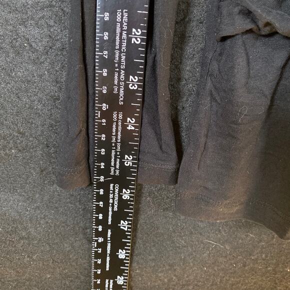 Cabi Womens Blouse Black Long Sleeve Ruched Wrapped Round Neck Stretch M - Picture 6 of 11